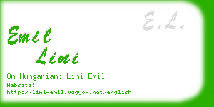 emil lini business card